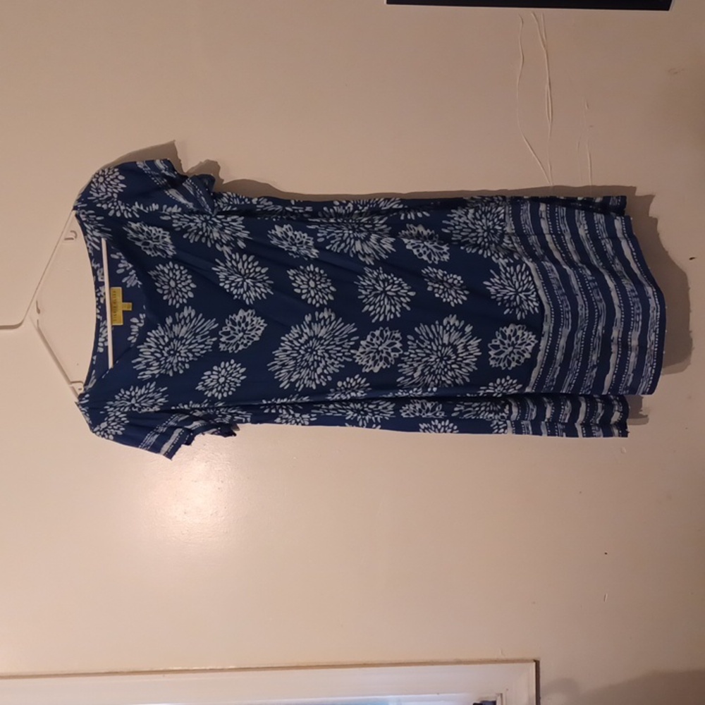 Sigrid Olsen Signature Dress  Blue Print Dress